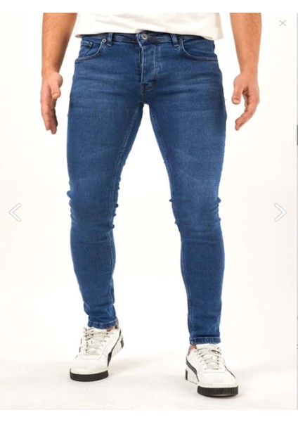 T 175-832 Erkek Denim Tom Slim Likralı Kot Pantolon - Mavi - ST00217-MAVI-33