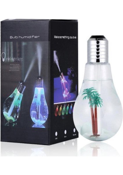 Hava Nemlendirici Ampul Görünümlü Hazneli Buhar Makinesi 400 Ml.