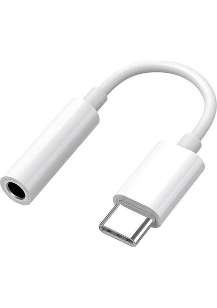 Type-C Aux Dönüştürücü Aparat 3.5mm Aux Kablo Otg Samsung Xiaomi Huawei Oppo Redmi Uyumlu Kablo