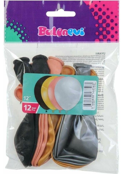 TMT8563 Metalik Balon 12 Inç 12LI Yetişkin -Balonevi fiyatları