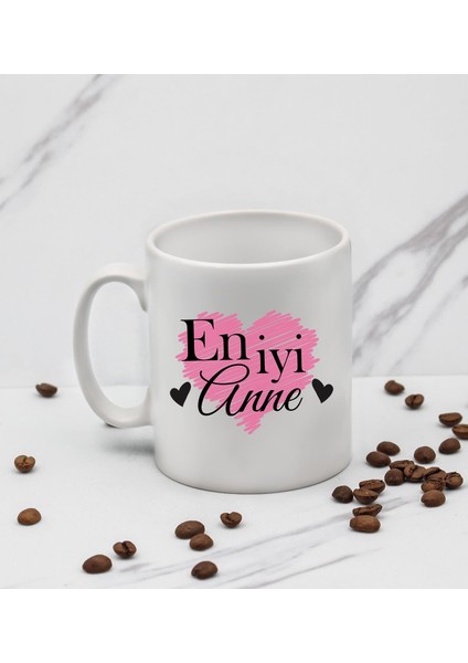 En Iyi Anne Kalp Tasarım Kupa Anneye Hediye Kupa Bardak Mug T3