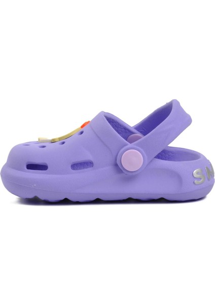 Brn 1648-B Lila Desenli Bebek Sabo Terlik