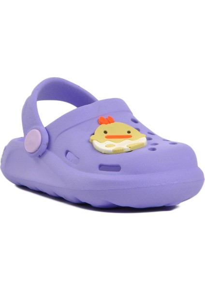 Brn 1648-B Lila Desenli Bebek Sabo Terlik
