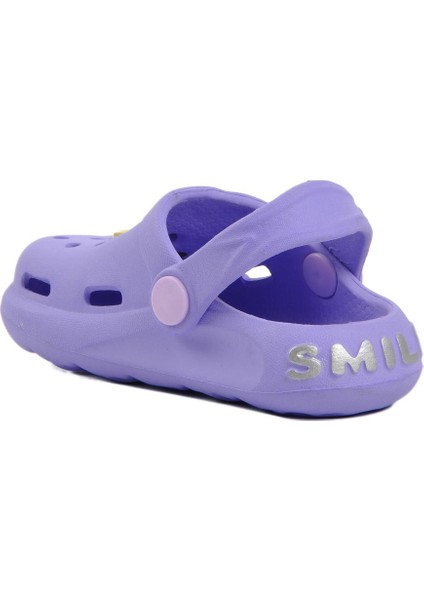 Brn 1648-B Lila Desenli Bebek Sabo Terlik
