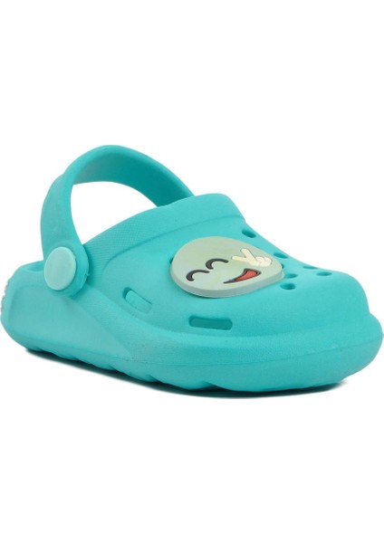 Brn 1648-B Su Yeşili Desenli Çocuk Sabo Terlik modelleri