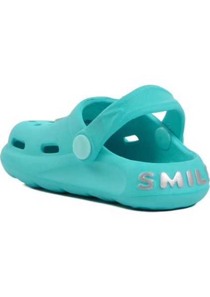 Brn 1648-B Su Yeşili Desenli Çocuk Sabo Terlik fırsatları