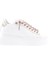 ES854-23Y Kadin Kalin Taban Silver Taş Bağcikli Sneakers Ayakkabi 1