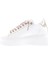 ES854-23Y Kadin Kalin Taban Silver Taş Bağcikli Sneakers Ayakkabi 3