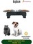 Büyük Ahşap Kedi Mama Kabı Standı Siyah Premium Boyalı Paslanmaz Çelik Kaseli Oval Model 2