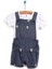 HelloBaby Basic Kız Bebek Papatyalı Denim Salopet-Tshirt Takım 1