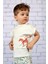 Erkek Çocuk Ekru Zebra Desenli T-Shirt 1
