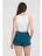 Kadın Beli Lastikli Basic Kısa Cepli Şort 4