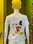 Pamuk Basik Bisiklet Yaka Örme Mickey Mause Minny Mause T-Shirt 2