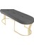 Gazzini Furniture Viego Gold Exclusive Bench Lüks Metal Gold Ayak, Chester Model Yatak Ucu Gri Puf 5