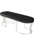 Viego Silver Exclusive Bench Lüks Metal Gümüş Ayak, Chester Model Yatak Ucu Antrasit Puf 2