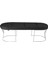 Viego Silver Exclusive Bench Lüks Metal Gümüş Ayak, Chester Model Yatak Ucu Antrasit Puf 3