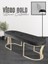Viego Gold Exclusive Bench Lüks Metal Gold Ayak, Chester Model Yatak Ucu Antrasit Puf 1