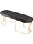Viego Gold Exclusive Bench Lüks Metal Gold Ayak, Chester Model Yatak Ucu Antrasit Puf 2