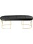 Viego Gold Exclusive Bench Lüks Metal Gold Ayak, Chester Model Yatak Ucu Antrasit Puf 3