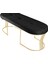Viego Gold Exclusive Bench Lüks Metal Gold Ayak, Chester Model Yatak Ucu Antrasit Puf 5