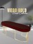 Viego Gold Striped Bench Lüks Metal Gold Ayak, Chester Model Yatak Ucu Bordo Puf 1