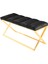 Varcera Gold Sliced Bench Çapraz Metal Ayaklı Dilimli Model Antrasit Puf 2