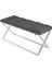 Gazzini Furniture Varcera Silver Sliced Bench Çapraz Metal Ayaklı Dilimli Model Gri Puf 2