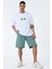 Beyaz Bisiklet Yaka Ön Arka Baskılı Oversize Kalıp Unisex T-Shirt 3