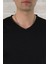 Fbı Slimfit Yırtıklı V Yaka Pamuklu Erkek Yazlık T-Shirt 3