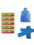 J-250 Jumbo Boy Çöp Torbası 80X100 cm 10 Lu Rulo x 5 Paket = 50 Adet Mavi 1