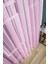 Taç Pembe Düz Renk, Ekstraforlu Pilesiz Tül Perde Tek Kanat - 100 x 260 cm 1