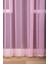 Taç Pembe Düz Renk, 1/2,5 Normal Pile Tül Perde Tek Kanat - 100 x 240 cm 2