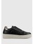 Siyah Deri Kadın Sneaker 1