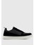 Siyah Deri Erkek Sneaker 1