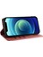 Xstepcase Apple iPhone 12/12 Pro 6.1 Inç Çizgiye Karşı Çizelge Anti Telefon Kılıfı Cüzdan Manyetik Deri Stand Buzağı Doku Telefon Kapağı (Yurt Dışından) 1