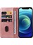 Xstepcase Apple iPhone 12/12 Pro 6.1 Inç Çizgiye Karşı Çizelge Anti Telefon Kılıfı Cüzdan Manyetik Deri Stand Buzağı Doku Telefon Kapağı (Yurt Dışından) 3