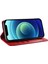 Xstepcase Apple iPhone 12/12 Pro 6.1 Inç Çizgiye Karşı Çizelge Anti Telefon Kılıfı Cüzdan Manyetik Deri Stand Buzağı Doku Telefon Kapağı (Yurt Dışından) 1