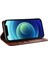 Xstepcase Apple iPhone 12/12 Pro 6.1 Inç Çizgiye Karşı Çizelge Anti Telefon Kılıfı Cüzdan Manyetik Deri Stand Buzağı Doku Telefon Kapağı (Yurt Dışından) 1