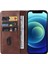Xstepcase Apple iPhone 12/12 Pro 6.1 Inç Çizgiye Karşı Çizelge Anti Telefon Kılıfı Cüzdan Manyetik Deri Stand Buzağı Doku Telefon Kapağı (Yurt Dışından) 3