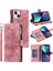 Xstepcase Apple iPhone 13 Mini 5.4 Inç Pu Deri Mandala Çiçek Baskılı Cüzdan Kılıfı Çoklu Kart Yuvası Manyetik Kapatma Zipper Cep Stand Kapağı Kayış (Yurt Dışından) 1