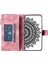 Xstepcase Apple iPhone 13 Mini 5.4 Inç Pu Deri Mandala Çiçek Baskılı Cüzdan Kılıfı Çoklu Kart Yuvası Manyetik Kapatma Zipper Cep Stand Kapağı Kayış (Yurt Dışından) 3