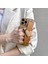 Xstepcase Apple iPhone 12 Pro 6.1 Inç Damla Kanıtı Rhombus Baskılı Pu Deri Kaplamalı Pc+Tpu Telefon Kapağı Geri Kabuk Aşk Kalp Bilek Bandı (Yurt Dışından) 2