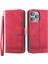 Xstepcase Dierfeng Df-03 Apple iPhone 13 Pro Max 6.7 Inç Için Telefon Kılıfı, Pu Deri Çizgiler Basılı Cüzdan Stand Kapağı (Yurt Dışından) 2