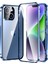Xstepcase Apple iPhone 13 Için 6,1 Inç Manyetik Çift Side Temsil Edilmiş Cam Telefon Kılıfı Düz ​​kenar Metal Çerçeve Tam Koruma Kapağı Güvenlik Tokası (Yurt Dışından) 1