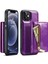 Xstepcase Apple iPhone 12/12 Pro 6.1 Inç 2'si 1 Arada Pu Deri Kaplamalı Pc+Tpu Bırak Geri Kanıtı Kickstand Tasarım Manyetik Çıkarılabilir Fermuar Cüzdan Telefon Kapağı (Yurt Dışından) 1