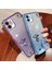 Xstepcase Gradyan Glitter Powder Tpu Apple iPhone 12 6.1 Inç, Rhinestone Dekor Çiçek Desen Anti-Drop Koruyucu Kılıf (Yurt Dışından) 5