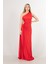 Kırmızı Bel Dekolteli Taş Işlemeli Abiye Elbise 4521014.08 2