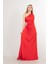 Kırmızı Bel Dekolteli Taş Işlemeli Abiye Elbise 4521014.08 3
