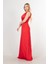 Kırmızı Bel Dekolteli Taş Işlemeli Abiye Elbise 4521014.08 4