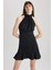 Halter Yaka Krep Kolsuz Mini Elbise A3198AX23SM 3